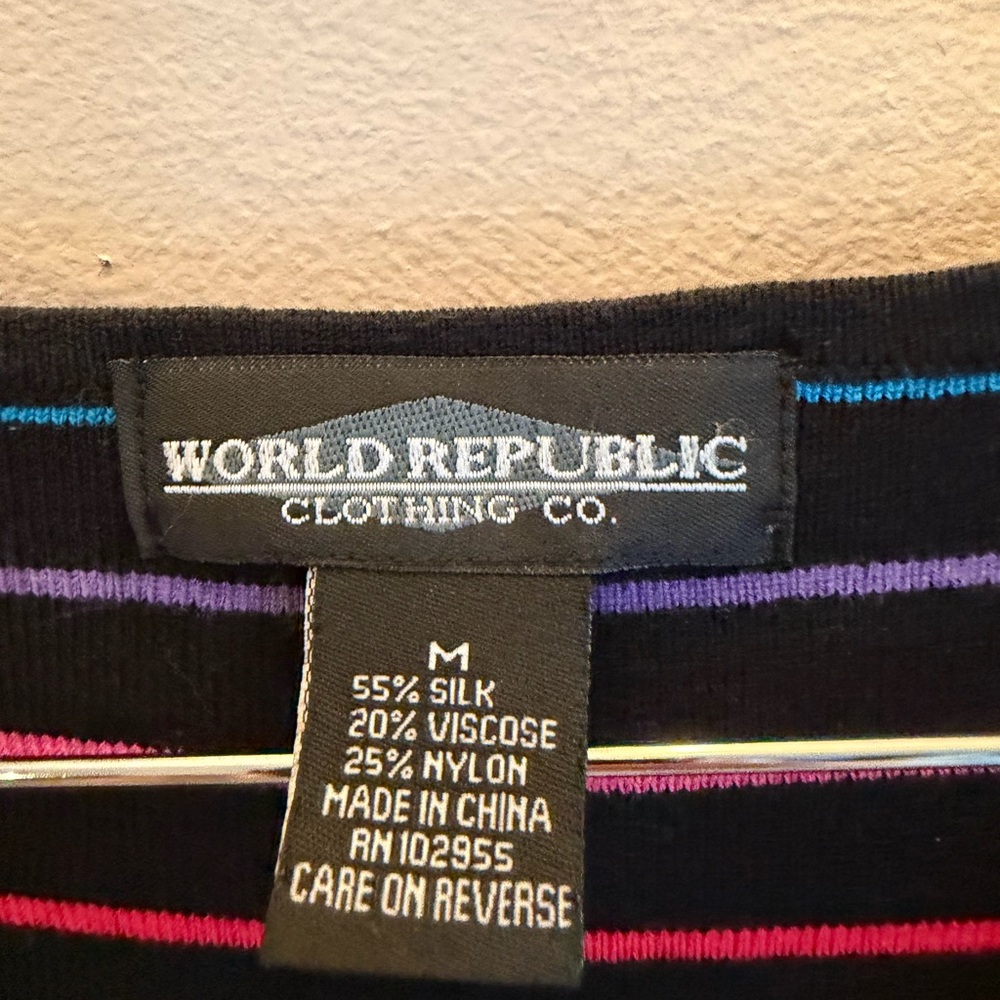 World republic  Multicolor Striped Tank Top medium - Picture 2 of 4